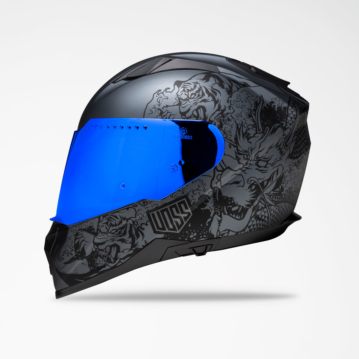 Voss 989 Moto-V Black/Gun Metal Rei Helmet