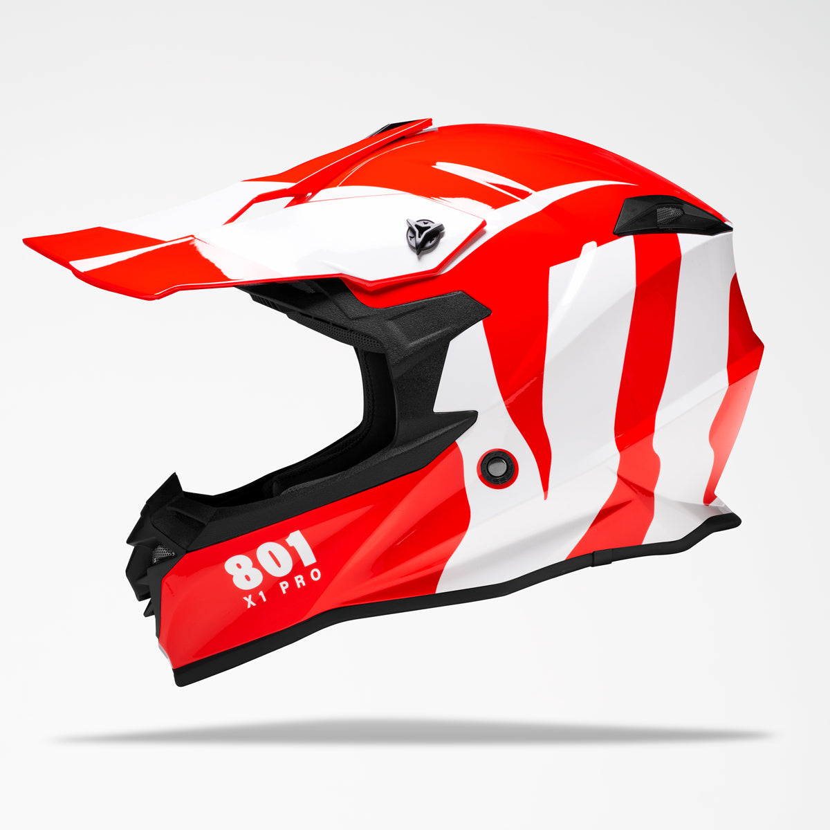 VOSS 801 X1 PRO DIRT RED/ WHITE WAVY HELMET - Voss Helmets