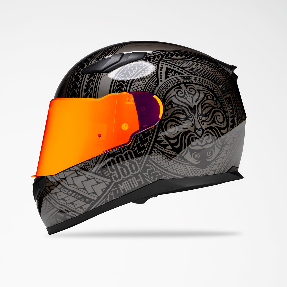 Voss 988 Moto-1 Two Tone Black Codex Helmet