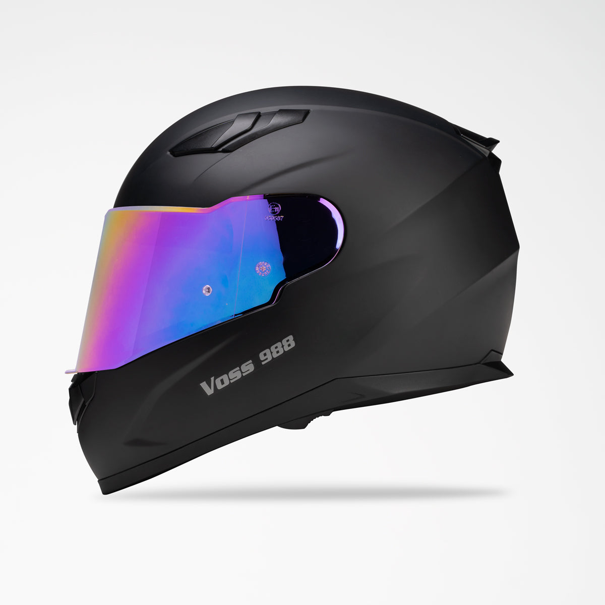 Voss 988 Moto-1 Matte Black Helmet