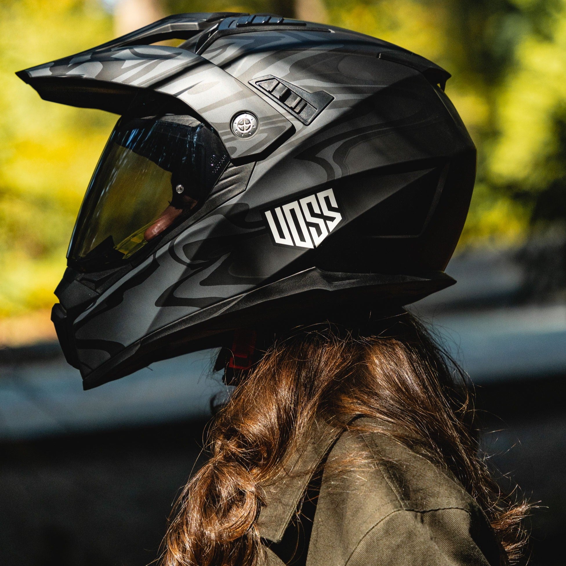 Voss 601 D2 Dual Sport Two-Tone Slick Helmet
