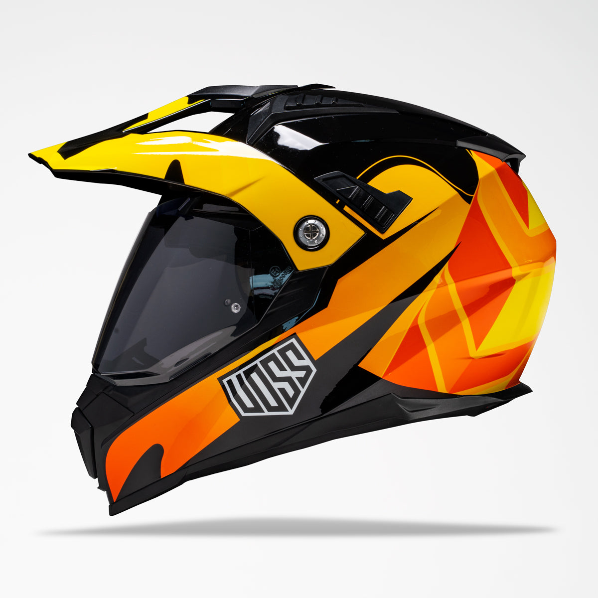 Voss 601 D2 Dual Sport Orange Geo-Trek Helmet