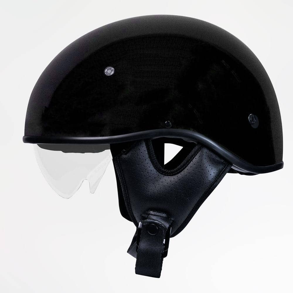 Voss 707Frp Cruise Gloss Black Half Helmet