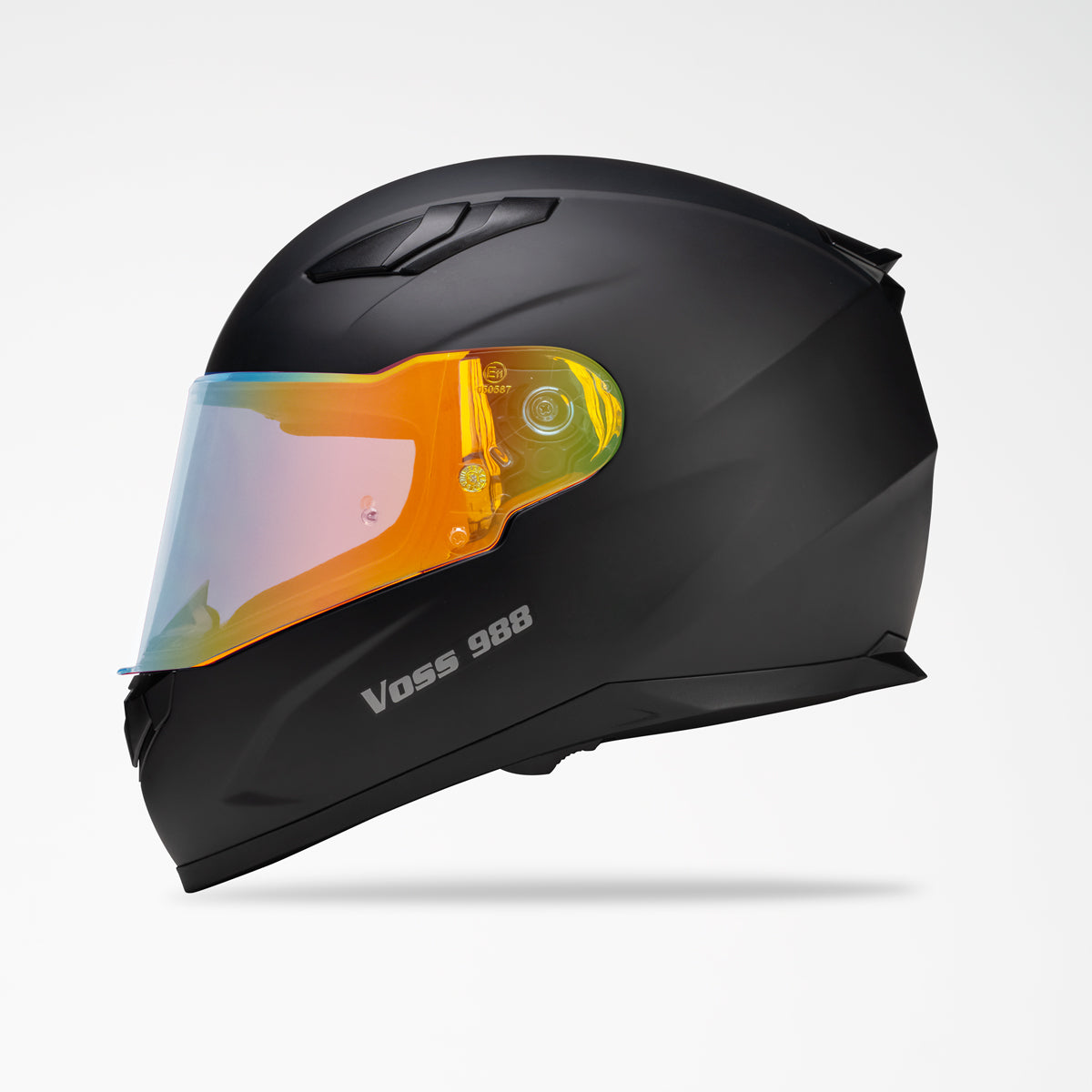 Voss 988 Moto-1 Matte Black Helmet