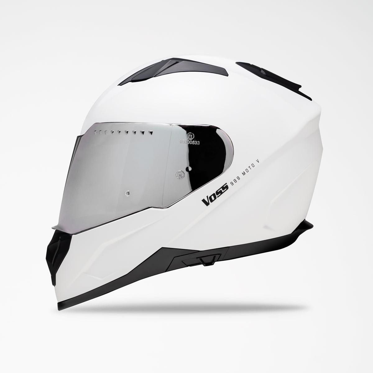 VOSS 989 MOTO-V MATTE WHITE HELMET - Voss Helmets