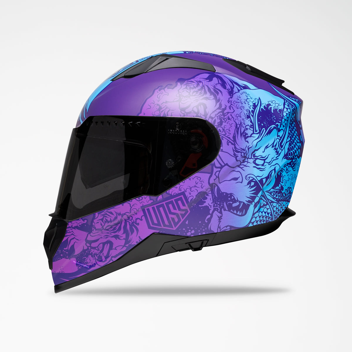 Voss 989 Moto-V Purple/Blue Rei Helmet