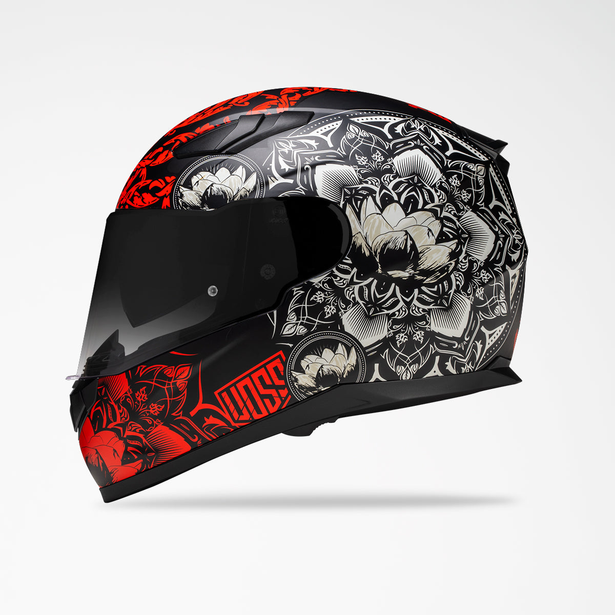 Voss 988 Moto-1 Red Mandala Helmet