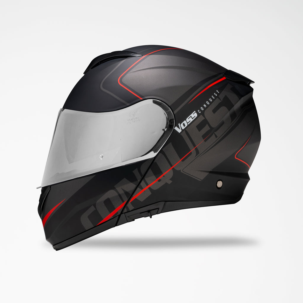 580 Conquest Modular Helmet in Trilogy Red