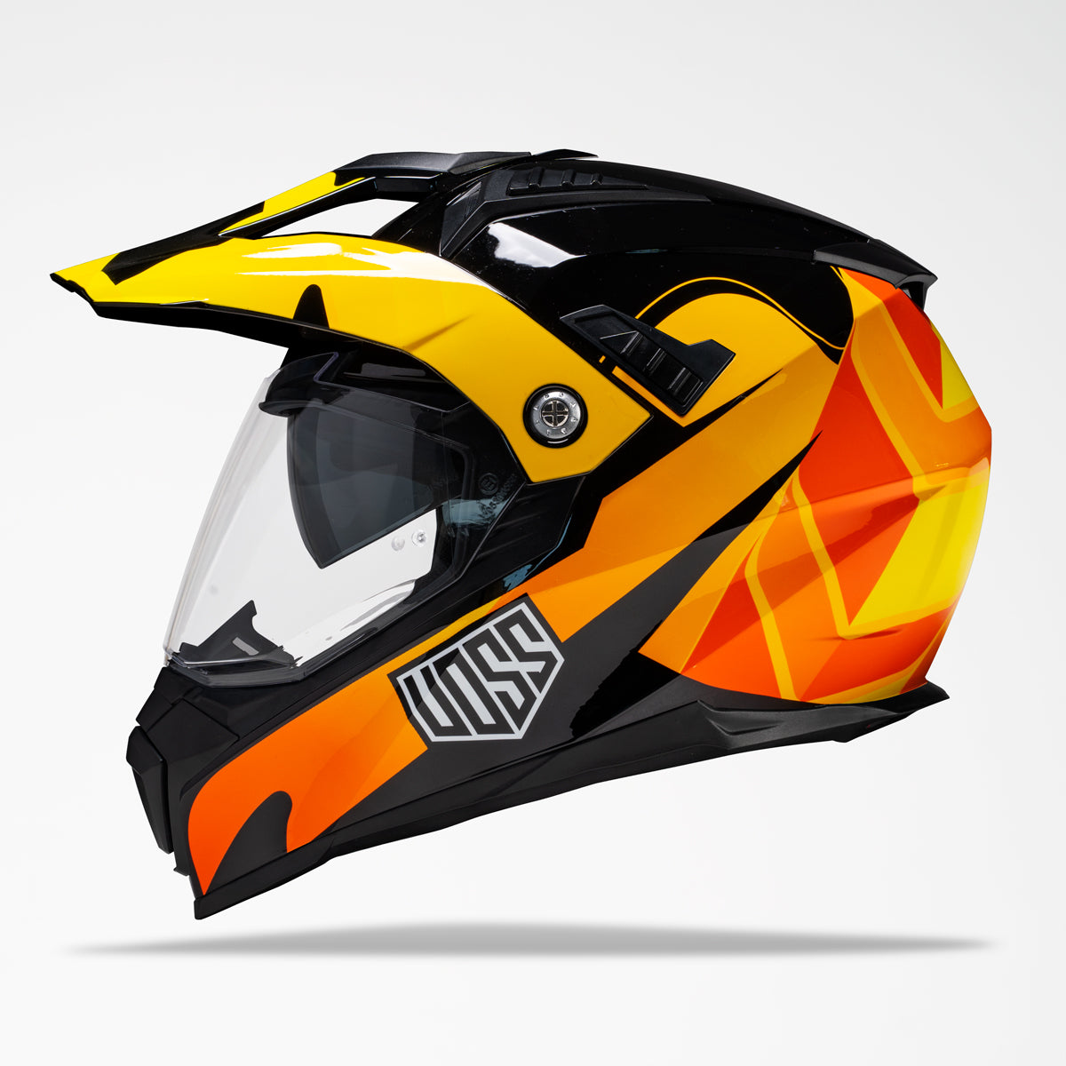 Voss 601 D2 Dual Sport Orange Geo-Trek Helmet