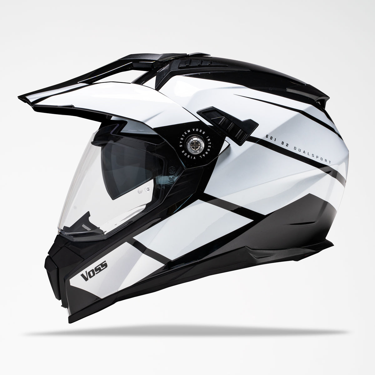 Voss 601 D2 Dual Sport White Inertia Helmet