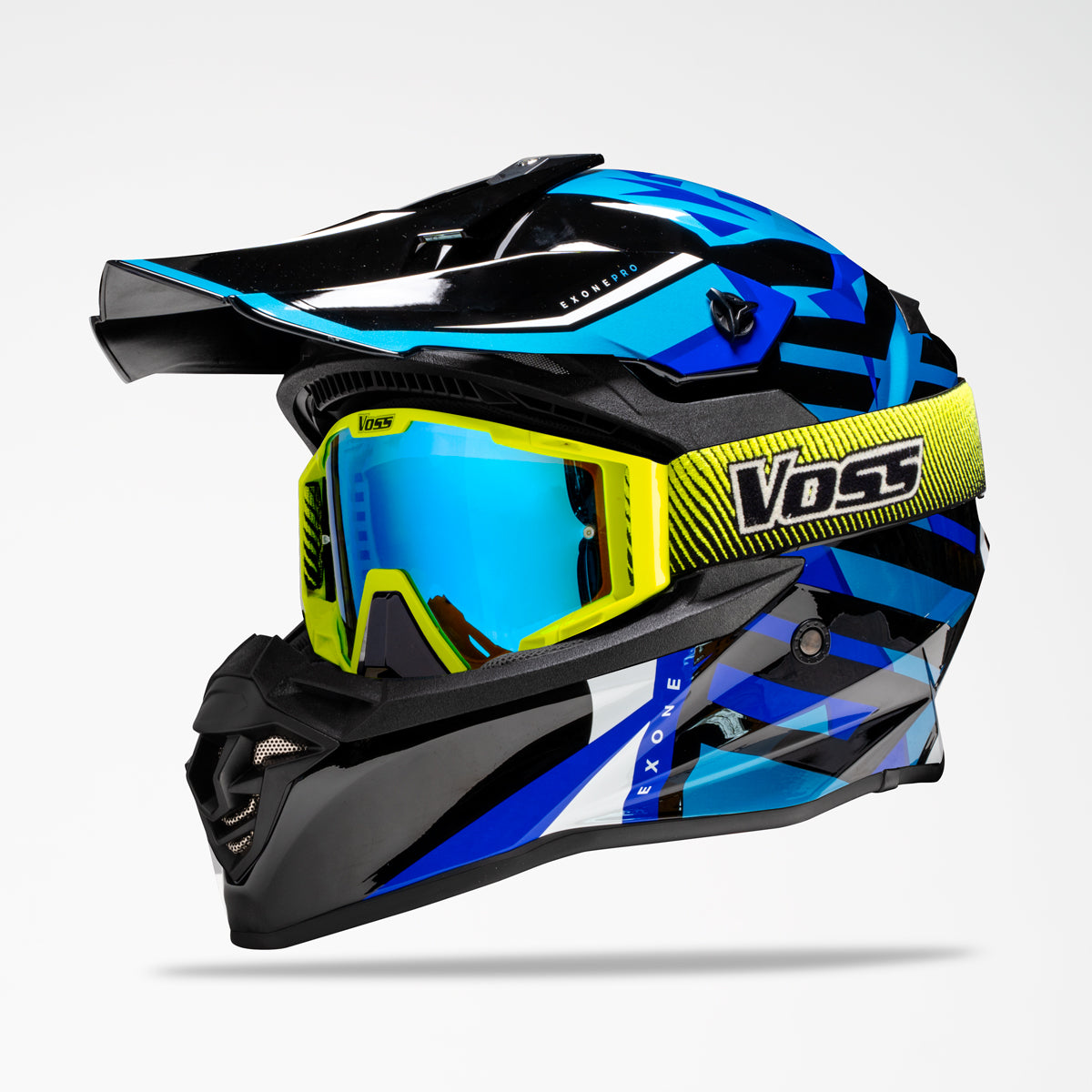 VOSS 801 X1 PRO DIRT BLUE CHIP HELMET - Voss Helmets