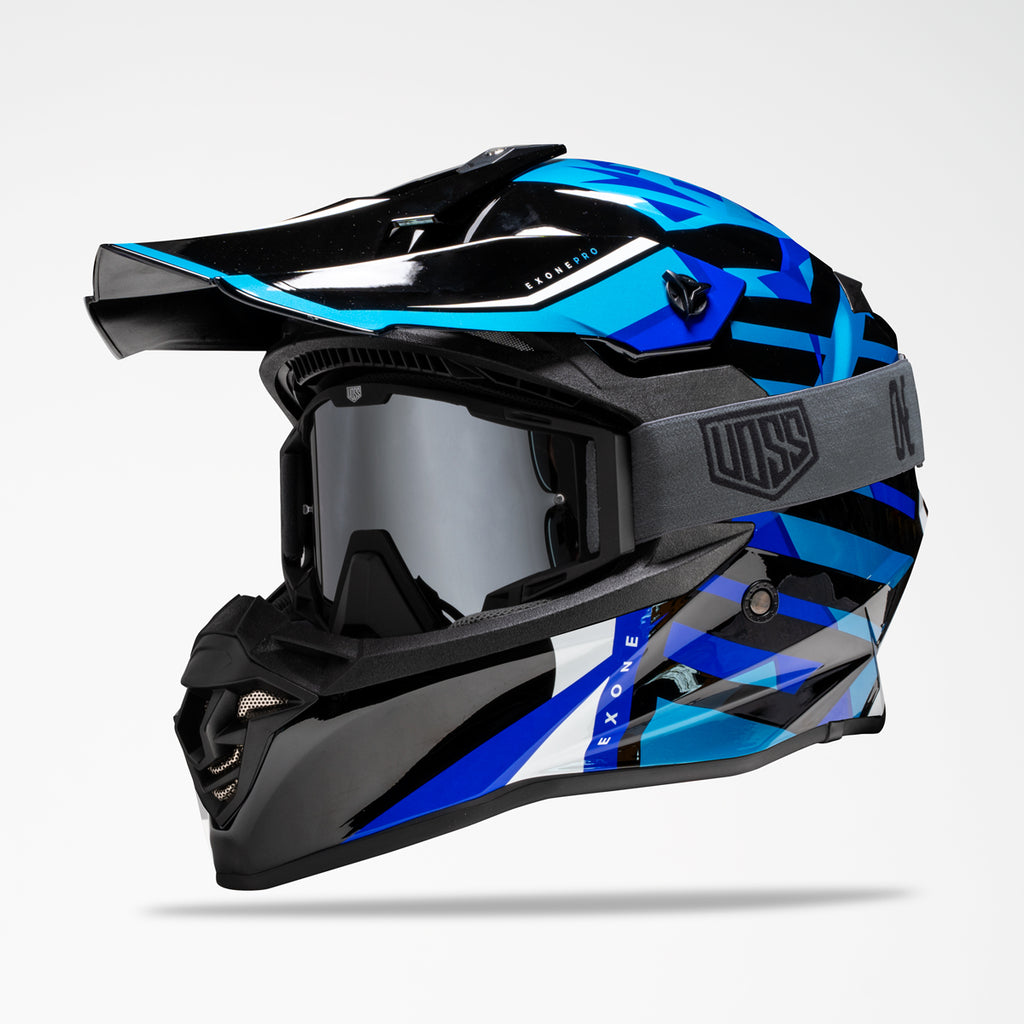801 X1 Pro Motocross Helmets Blue Chip