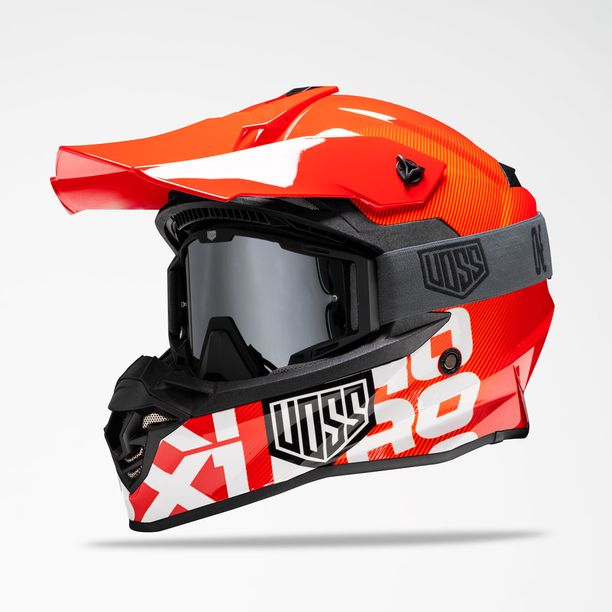 Voss 801 X1 Pro Dirt Red Crimson Helmet