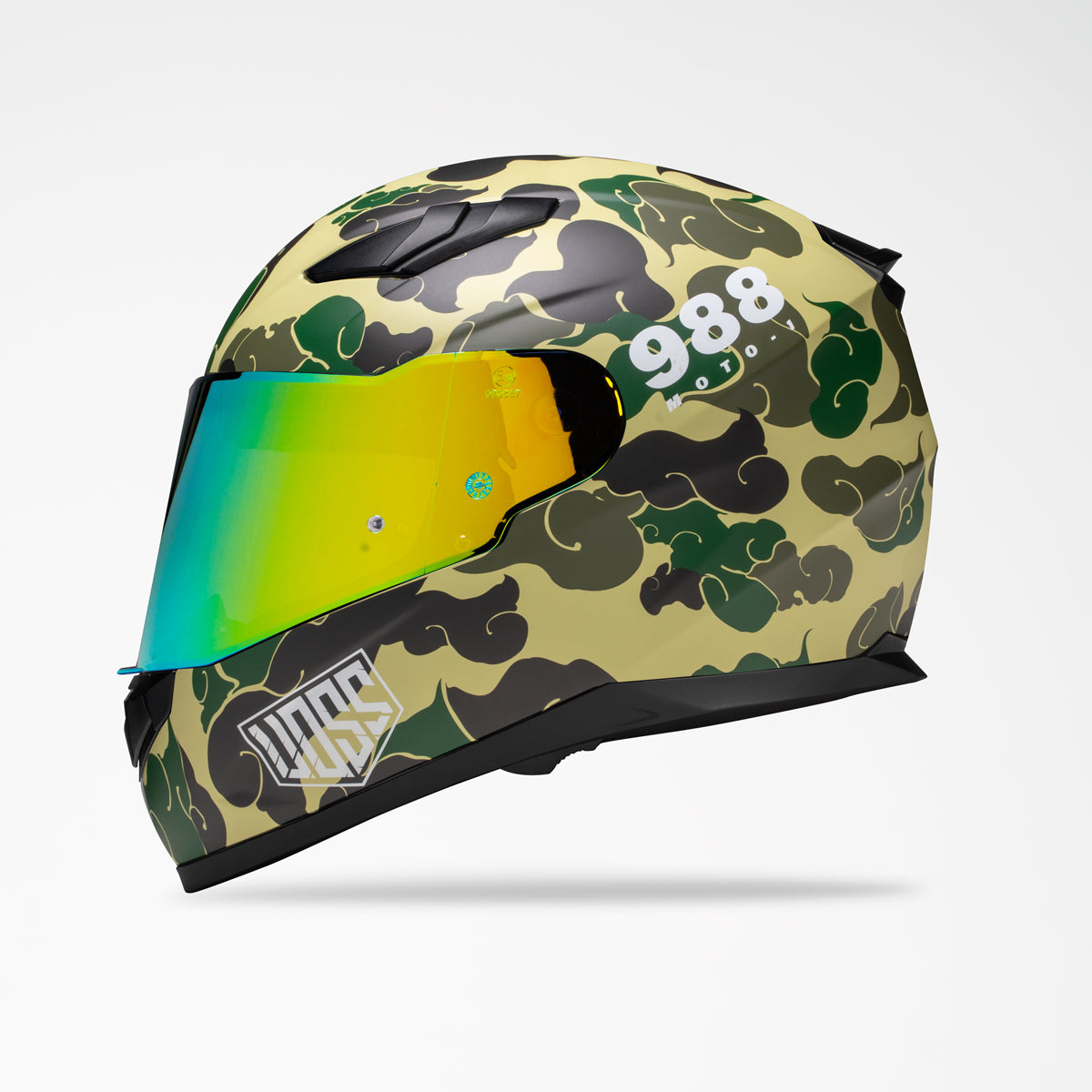 VOSS 988 MOTO-1 GREEN CAMO HELMET - Voss Helmets