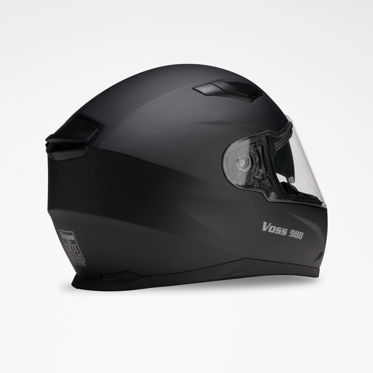 VOSS 988 MOTO-1 MATTE BLACK HELMET - Voss Helmets