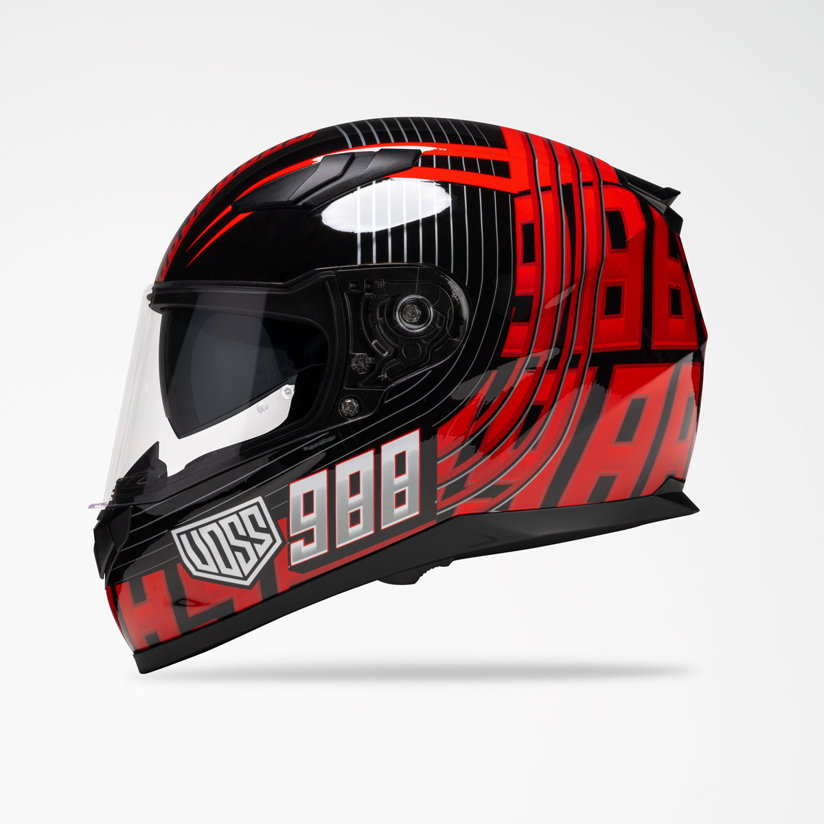VOSS 988 MOTO-1 RED ECHO HELMET - Voss Helmets