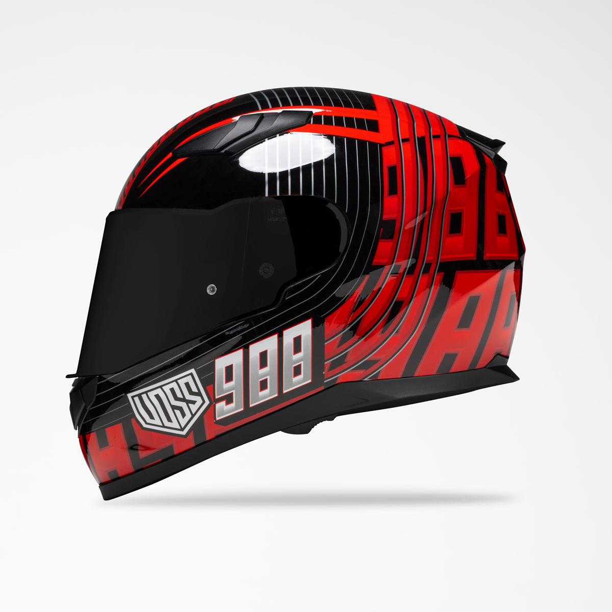 VOSS 988 MOTO-1 RED ECHO HELMET - Voss Helmets