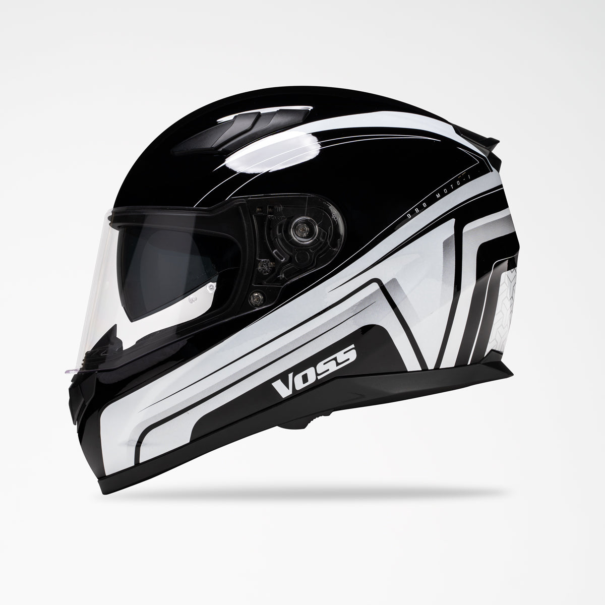 VOSS 988 MOTO-1 WHITE BLACK KATANA HELMET - Voss Helmets