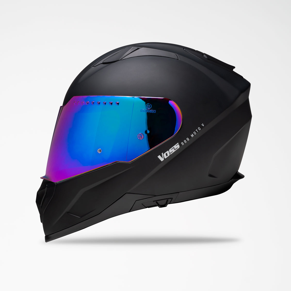 VOSS 989 MOTO-V MATTE BLACK HELMET - Voss Helmets