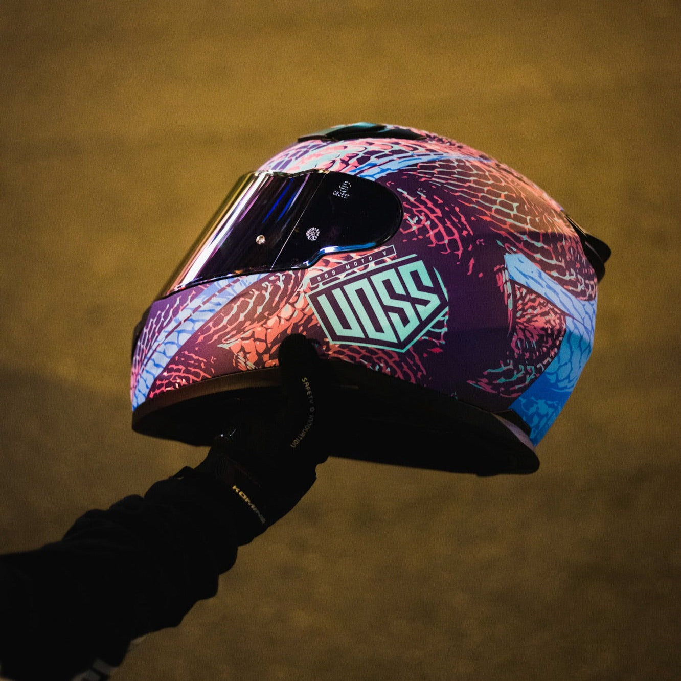 Voss 988 Moto-1 Purple Haze Serpienti Helmet