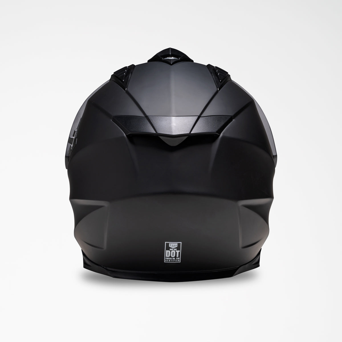 Voss 601 D2 Dual Sport Black Matte Black Helmet