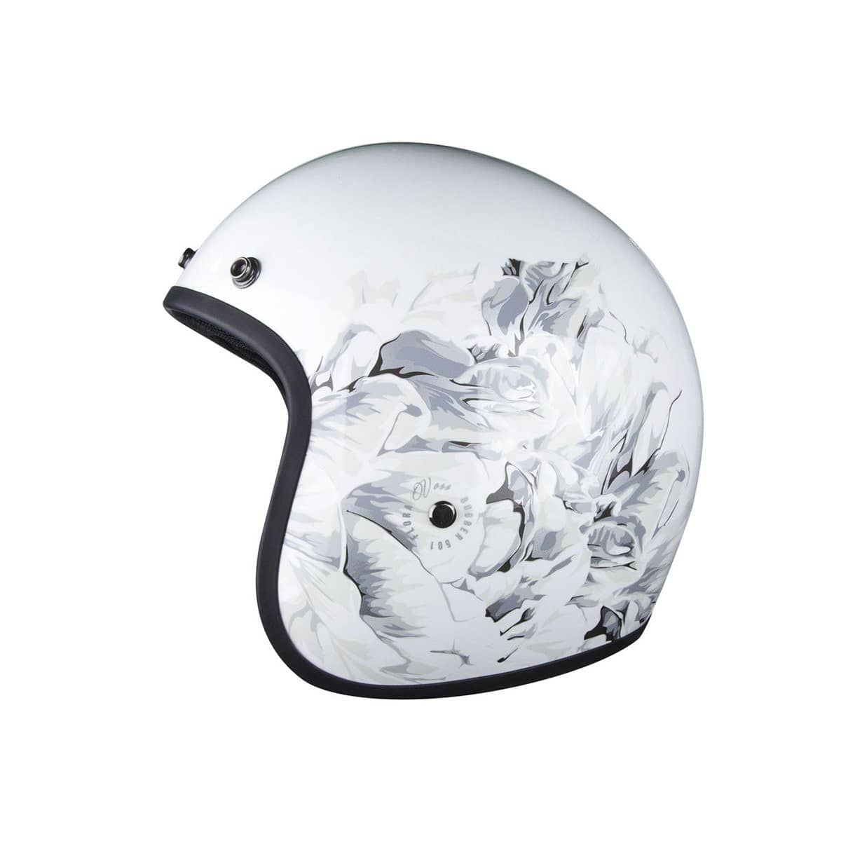 VOSS 501 BOBBER WHITE FLORA HELMET - Voss Helmets