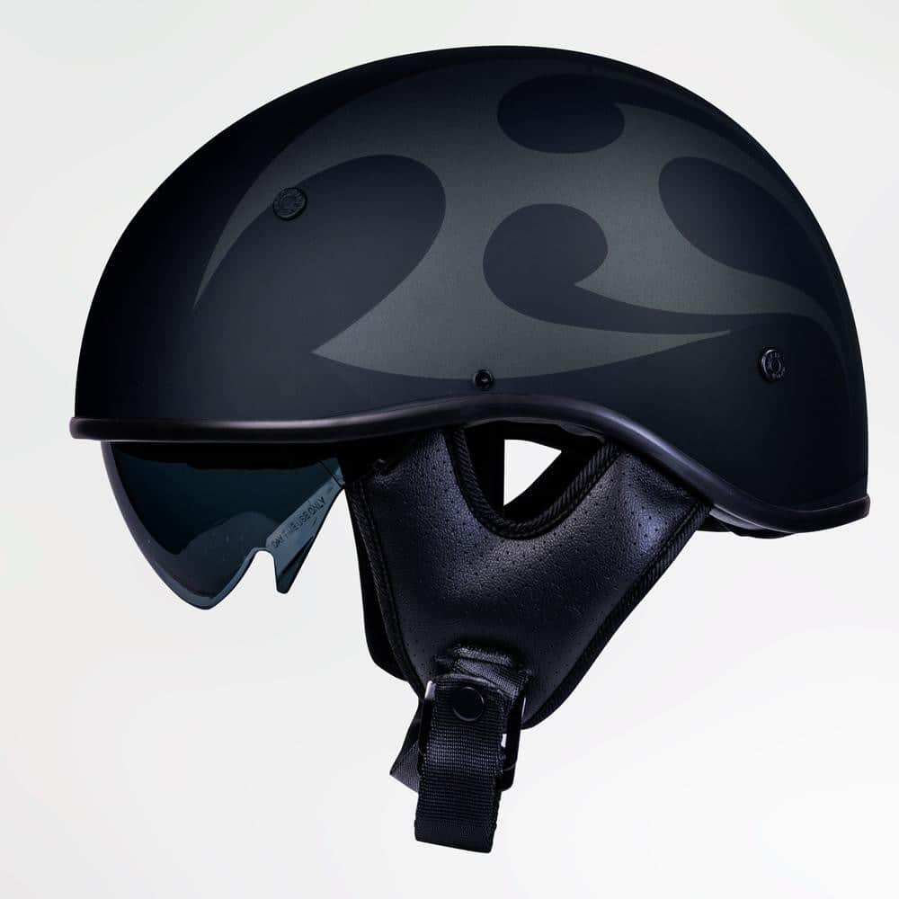 Voss 707Frp Two-Tone Tribal Half Helmet