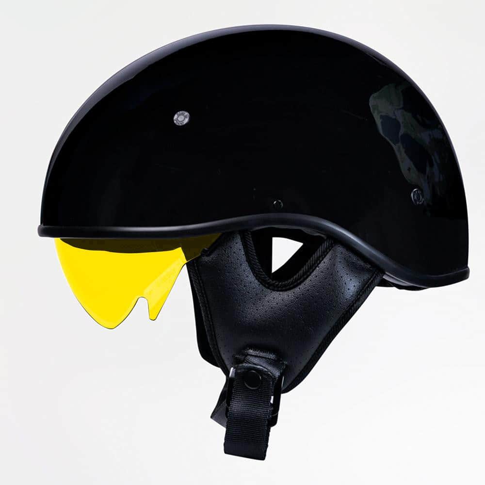 Voss 707Frp Black 3-Amigos Half Helmet