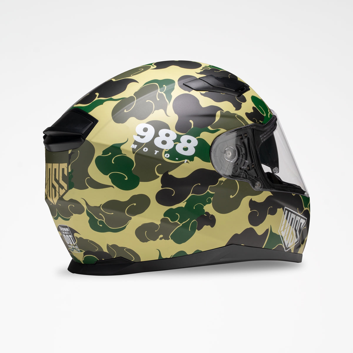 Voss 988 Moto-1 Green Camo Helmet