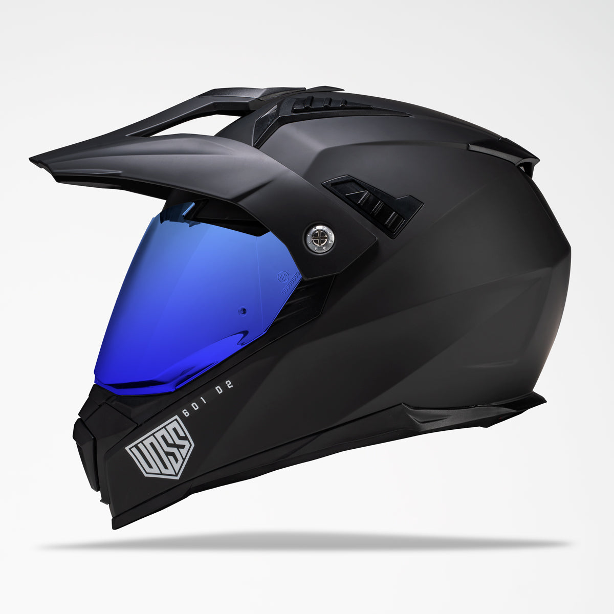 Voss 601 D2 Dual Sport Black Matte Black Helmet