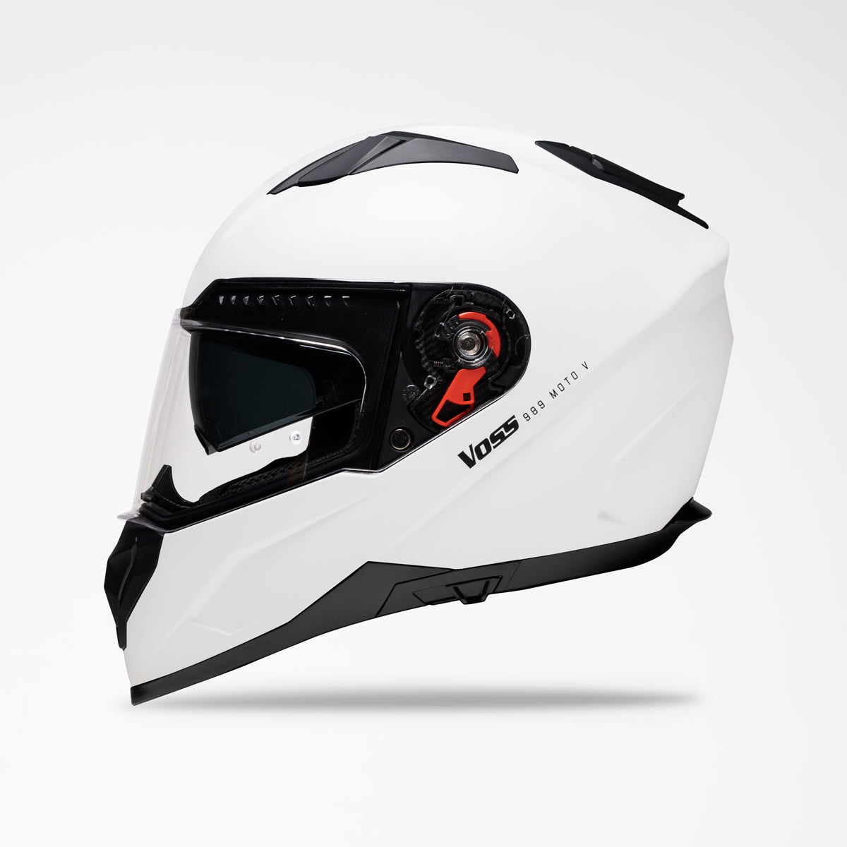 VOSS 989 MOTO-V MATTE WHITE HELMET - Voss Helmets